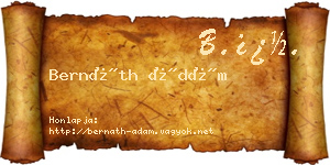 Bernáth Ádám névjegykártya