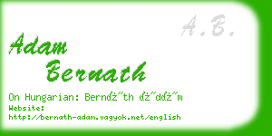 adam bernath business card